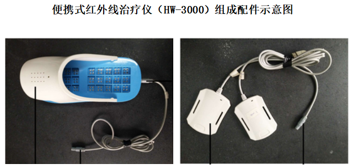 便携式红外治疗仪（HW-3000）配件示意图