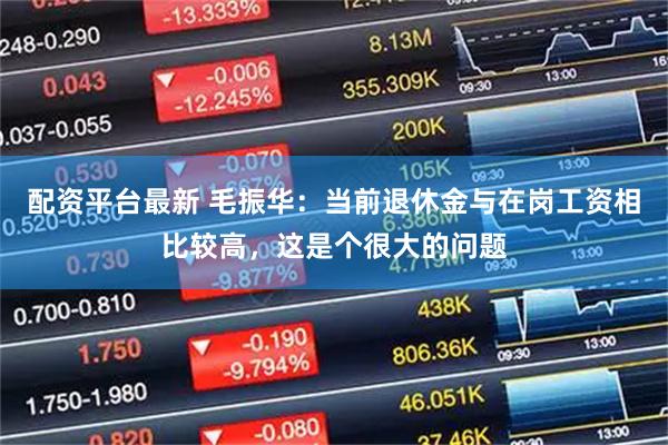 配资平台最新 毛振华：当前退休金与在岗工资相比较高，这是个很大的问题